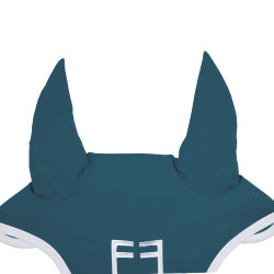 Touca anti-moscas em tecido técnico White Line Edition Equestro Petróleo Azul