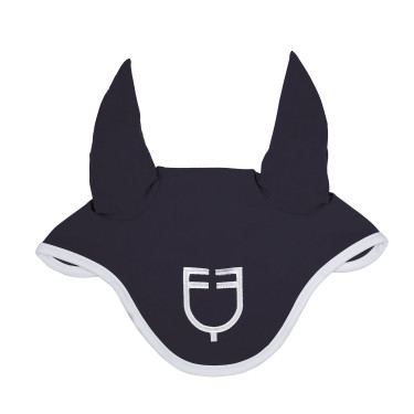 Touca anti-moscas em tecido técnico White Line Edition Equestro Marinho Azul-marinho