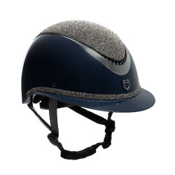 Capacete de luxo com viseira larga e strass homologado EN 1384-2023 Equestro