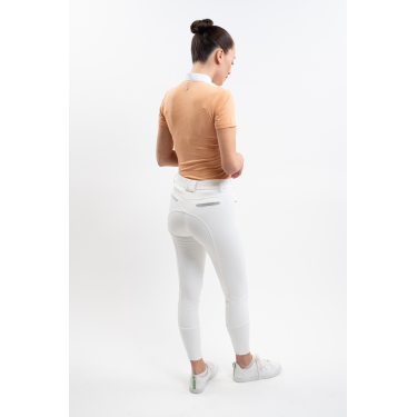 Polo de competição Harcour Paris feminino Damásco Laranja Polo de competição Harcour Paris feminino Damásco Laranja