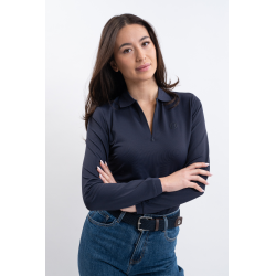 Polo técnico Harcour Pepite feminino Marinho Azul-marinho