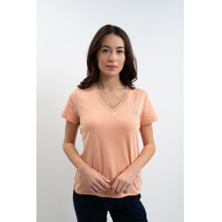 Camiseta Harcour Taraza feminina Damásco Laranja Camiseta Harcour Taraza feminina Damásco Laranja