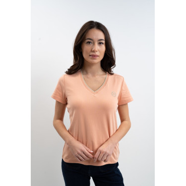 Camiseta Harcour Taraza feminina Damásco Laranja Camiseta Harcour Taraza feminina Damásco Laranja