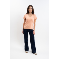 Camiseta Harcour Taraza feminina Damásco Laranja