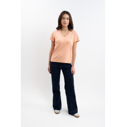 Camiseta Harcour Taraza feminina Damásco Laranja Camiseta Harcour Taraza feminina Damásco Laranja