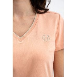 Camiseta Harcour Taraza feminina Damásco Laranja Camiseta Harcour Taraza feminina Damásco Laranja