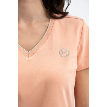 Camiseta Harcour Taraza feminina Damásco Laranja Camiseta Harcour Taraza feminina Damásco Laranja