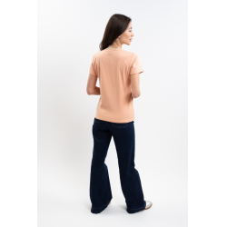 Camiseta Harcour Taraza feminina Damásco Laranja Camiseta Harcour Taraza feminina Damásco Laranja