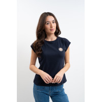 Camiseta Harcour Tchaka feminina Marinho Azul-marinho