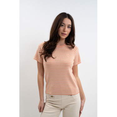 Camiseta Harcour Tzimi feminina Damasco / linho Laranja Camiseta Harcour Tzimi feminina Damasco / linho Laranja