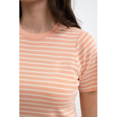 Camiseta Harcour Tzimi feminina Damasco / linho Laranja Camiseta Harcour Tzimi feminina Damasco / linho Laranja