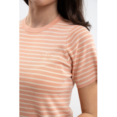 Camiseta Harcour Tzimi feminina Damasco / linho Laranja Camiseta Harcour Tzimi feminina Damasco / linho Laranja