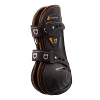 Polainas de neoprene com fecho rápido Equestro Castanho