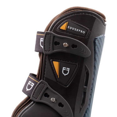 Polainas de neoprene com fecho rápido Equestro Castanho
