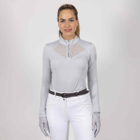 Polo em tecido Imperial Riding Gaby Cristal Azul Polo em tecido Imperial Riding Gaby Cristal Azul