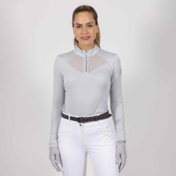 Polo em tecido Imperial Riding Gaby Cristal Azul