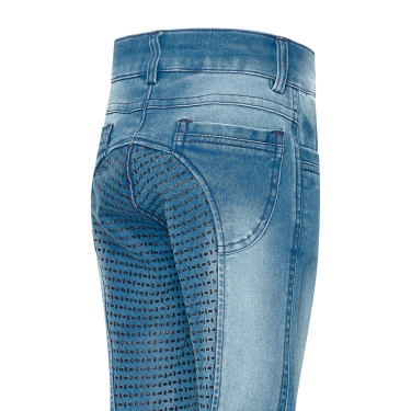 Legging de equitação Imperial Riding Donny infantil Denim azul claro