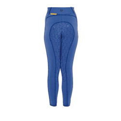 Legging justo para menina com grip e logótipo Equestro Azul sodalita