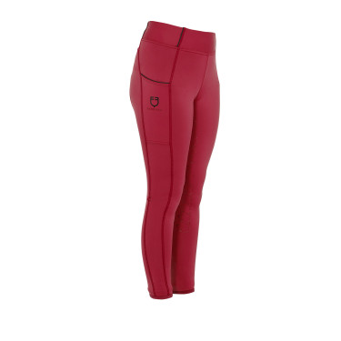 Legging justo para menina com grip e logótipo Equestro Legging justo para menina com grip e logótipo Equestro