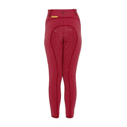 Legging justo para menina com grip e logótipo Equestro Scooter Bege