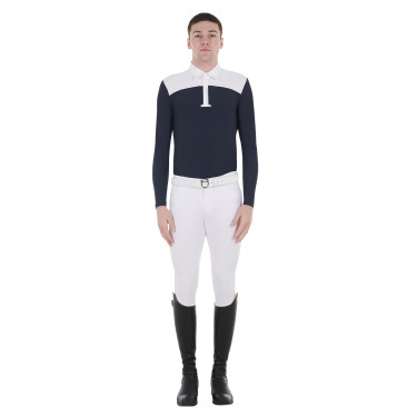 Polo de concurso Masculino de Manga Longa com Botões Equestro Polo de concurso Masculino de Manga Longa com Botões Equestro