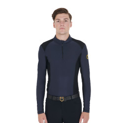 Polo de treino ajustado de mangas compridas masculino Equestro