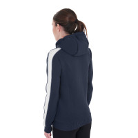 Sweatshirt com capuz Equestro feminino com zíper Blazer marinho Azul-marinho Sweatshirt com capuz Equestro feminino com zíper Blazer marinho Azul-marinho