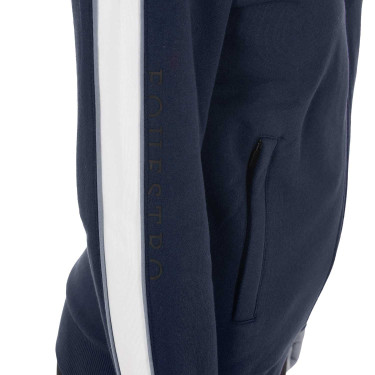 Sweatshirt com capuz Equestro feminino com zíper Blazer marinho Azul-marinho