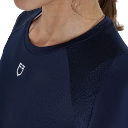 Camiseta técnica de treino infantil Equestro Blazer marinho Azul-marinho