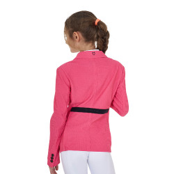 Casaco de competição três botões feminino em mesh Equestro Madressilva Rosa Casaco de competição três botões feminino em mesh Equestro Madressilva Rosa