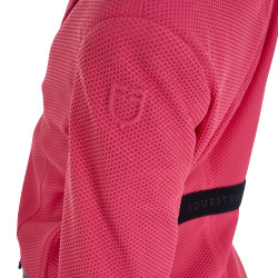 Casaco de competição três botões feminino em mesh Equestro Madressilva Rosa Casaco de competição três botões feminino em mesh Equestro Madressilva Rosa