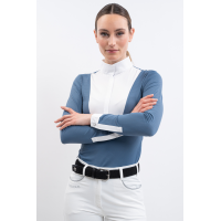 Polo de competição Harcour Coco feminino Azul aço