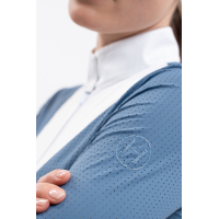 Polo de competição Harcour Coco feminino Azul aço