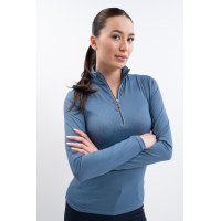 Polo Harcour Breezi feminino Azul aço
