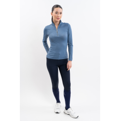 Polo Harcour Breezi feminino Azul aço