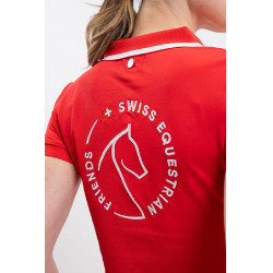 Polo Harcour Douve feminino Swiss Equestrian Friends Vermelho