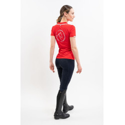 Polo Harcour Douve feminino Swiss Equestrian Friends Vermelho