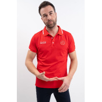 Polo Harcour Dranse homem Swiss Equestrian Friends Vermelho