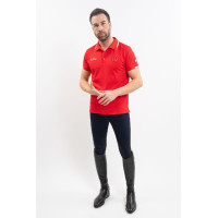 Polo Harcour Dranse homem Swiss Equestrian Friends Vermelho