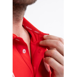 Polo Harcour Dranse homem Swiss Equestrian Friends Vermelho