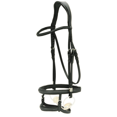 Bridon Stübben Pro-Jump com Slide&Lock Preto / preto Bridon Stübben Pro-Jump com Slide&Lock Preto / preto