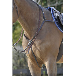 Peitoral Stübben SideFit com forquilha removível e ajustável Ébano / ébano