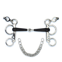 Freio Pelham de equitação Stübben 2242, canhão 16 mm