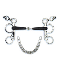 Freio Pelham de equitação Stübben 2242, canhão 16 mm