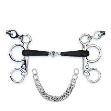 Freio Pelham Stübben 2242 emborrachado, canhão 16 mm