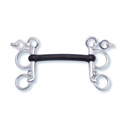 Mors Pelham Stübben 2243 emborrachado inflexível cano 16 mm