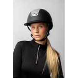 Capacete de equitação com ornamento de cristal Horze Arix II Preto / prata