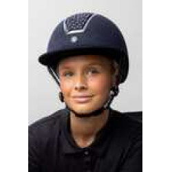 Capacete de equitação Solara II Horze Marinho / branco Azul