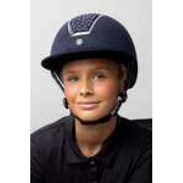 Capacete de equitação Solara II Horze Marinho / branco Azul