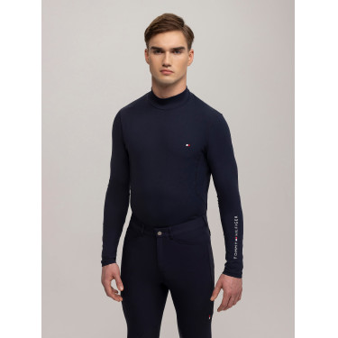 Baselayer com gola Tommy Hilfiger Equestrian Phoenix masculino Azul-marinho